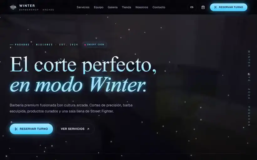 Winter Barbershop — recorrido animado